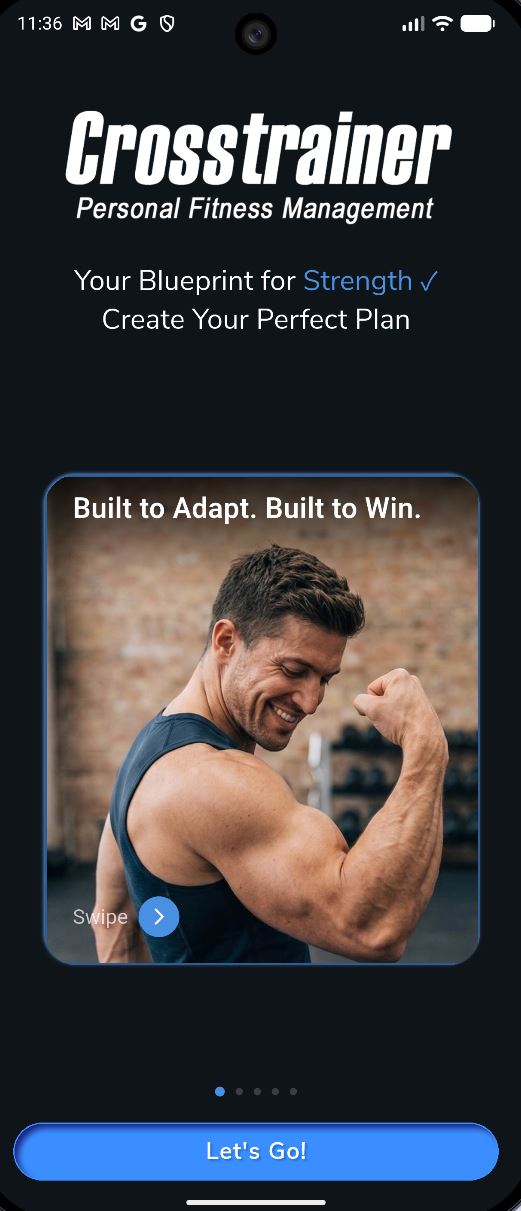 Crosstrainer app screen