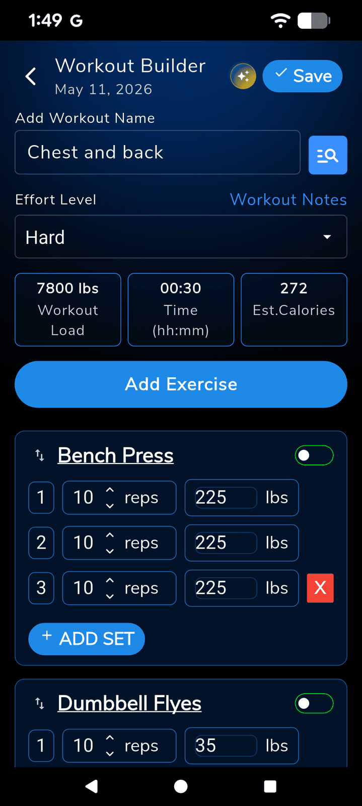 CrossTrainer App Screenshot — 815