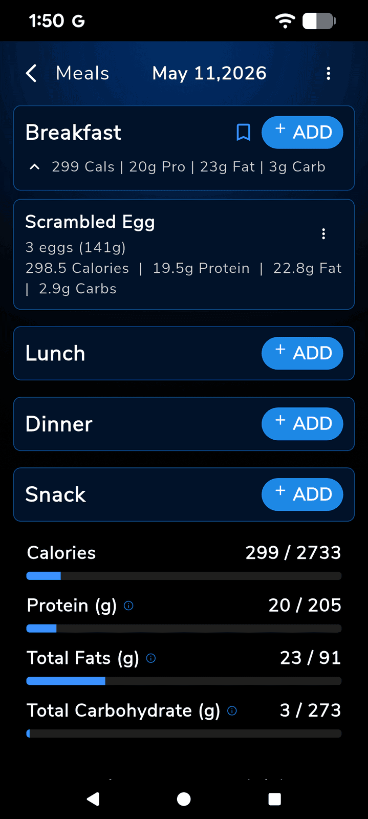 CrossTrainer App Screenshot — 816