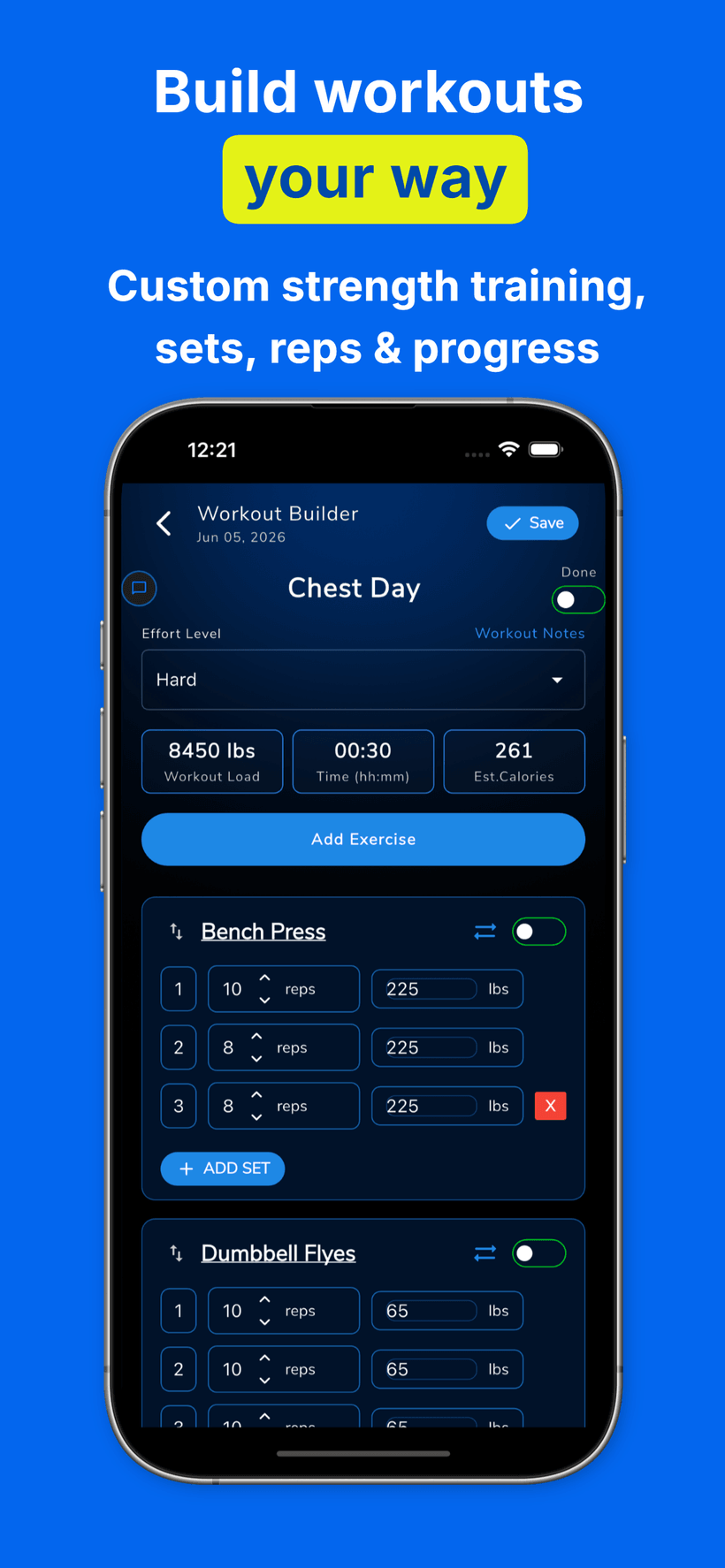 CrossTrainer: Fitness Tracker app