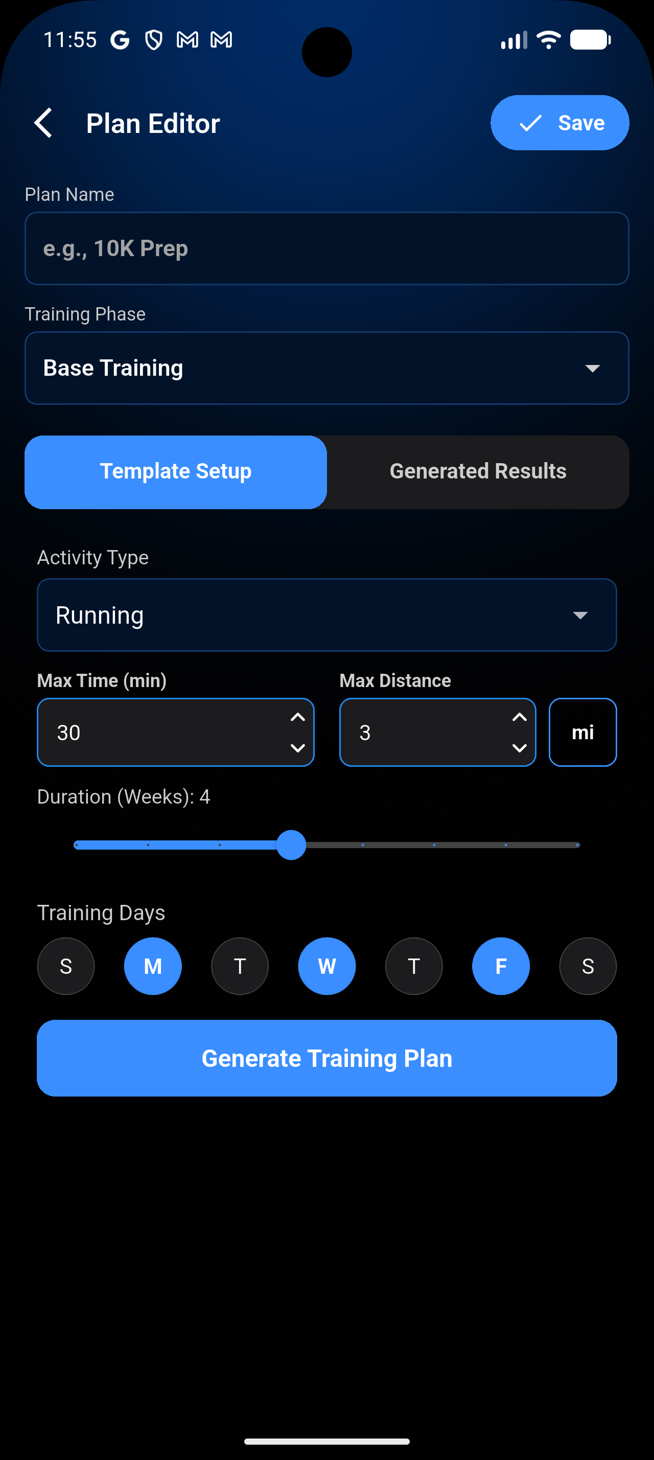 Cardio and Sports Training Plans